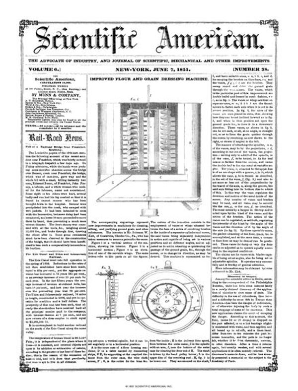 Scientific American Magazine Vol 6 Issue 38