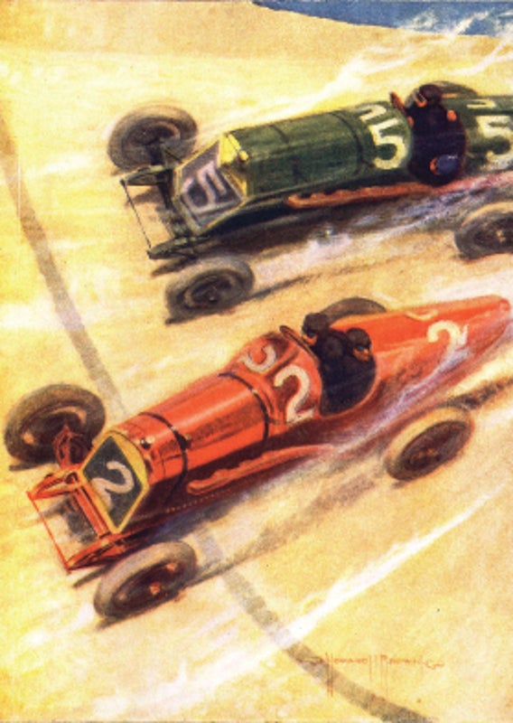 Automobiles Designed for Racing; Roads Built for Automobiles, 1916