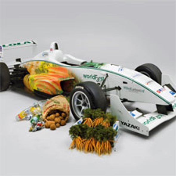 Faster Than a Speeding Carrot: A Racing Car Made Entirely from Recyclables and Vegetable By-Products