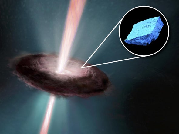 Blue Meteorite Crystals Reveal the Sun's Wild Youth