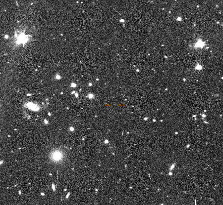 A telescopic image of the newfound object "FarFarOut"