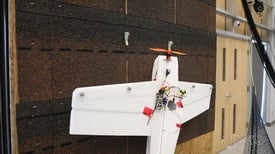 Perching Drone Clings to Walls 