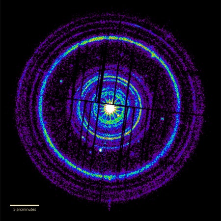 XMM-Newton images recorded 20 dust rings