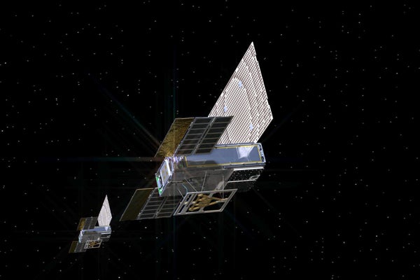 Modular, mini-satellites in orbit.