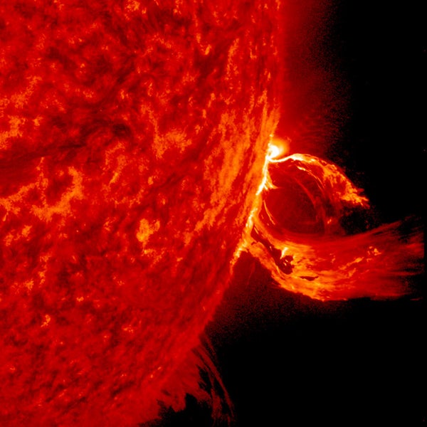 A view of a coronal mass ejection