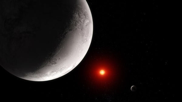 Exoplanet TRAPPIST-1 c orbits its star.