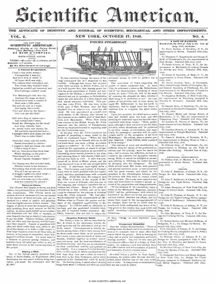Scientific American Magazine Vol 2 Issue 4