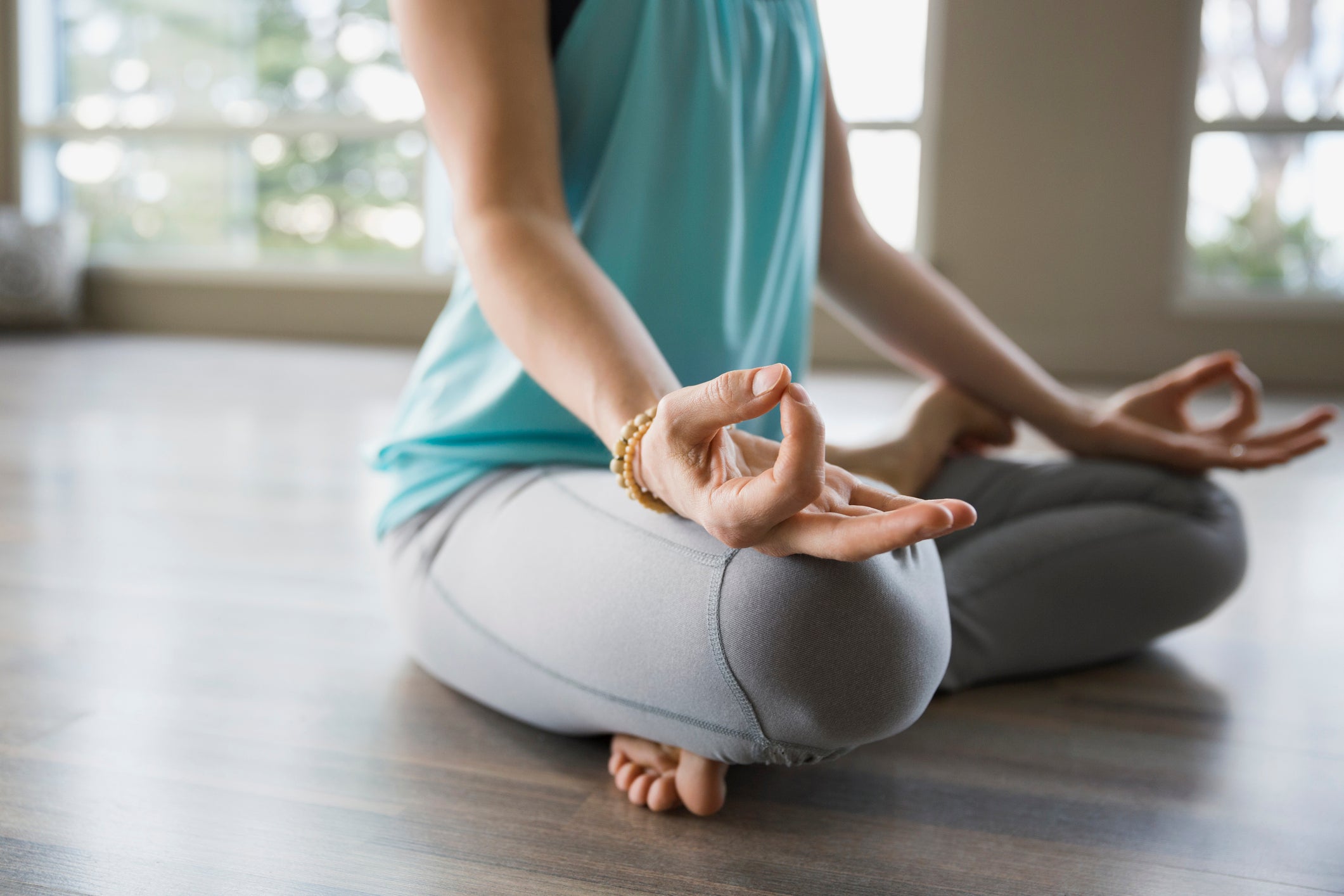 mindfulness meditation in gym setting