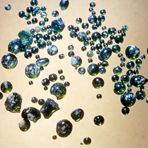 Moon Once Harbored Water, Lunar Lava Beads Show