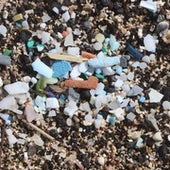 Microplastic on the shore of Kamilo Beach on the Big Island of Hawaii.