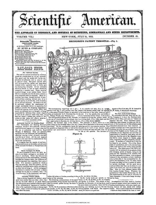 Scientific American Magazine Vol 7 Issue 46