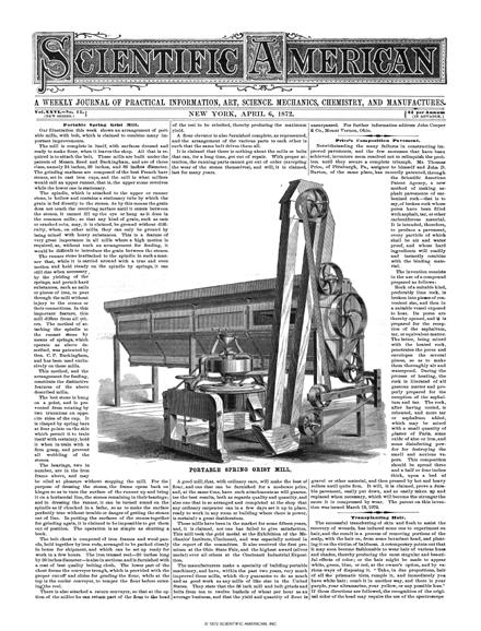 Scientific American Magazine Vol 26 Issue 15