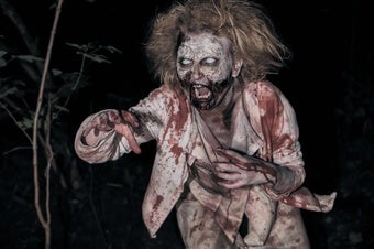 At Dystopia Haunted House in Denmark, visitors pay to be terrified by zombies.