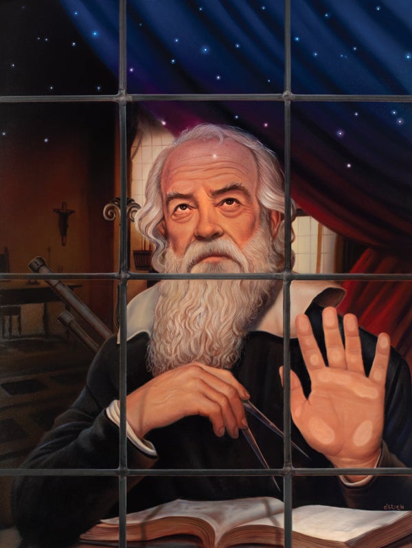 Galileo portrait illustration