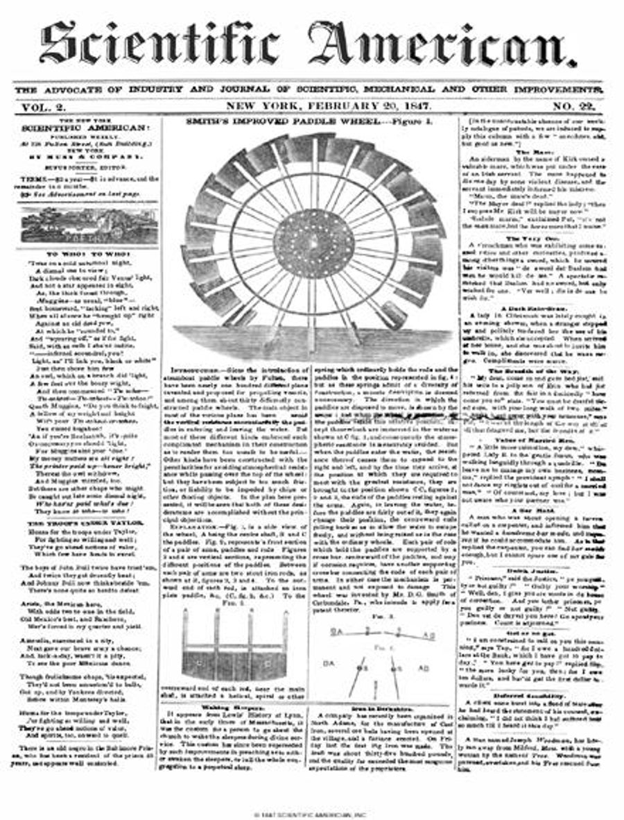 Scientific American Magazine Vol. 2 No. 22 Scientific American