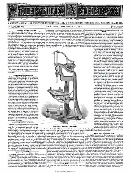 Scientific American Magazine Vol 27 Issue 21