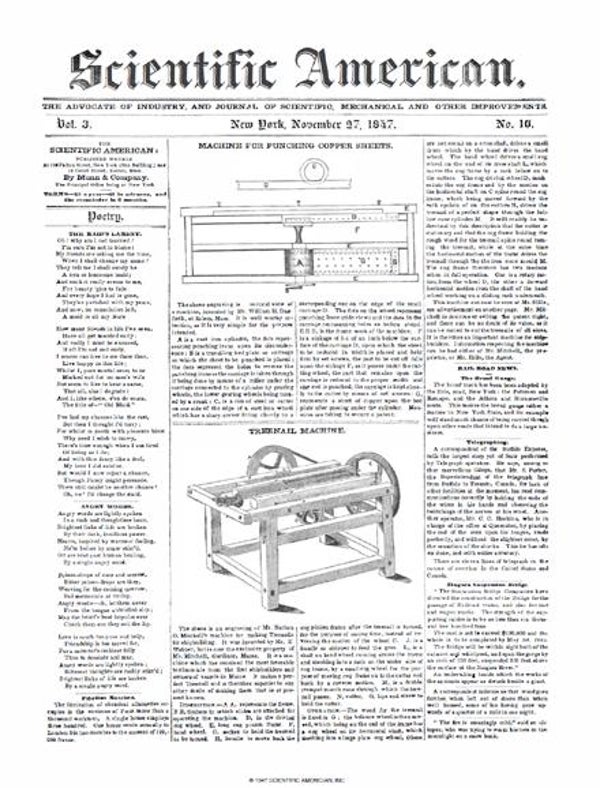 Scientific American Magazine Vol 3 Issue 10