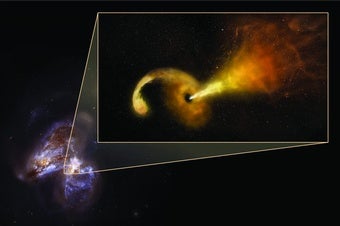 Giant Black Hole Swallows a Star and Belches Out a Superfast Particle Jet