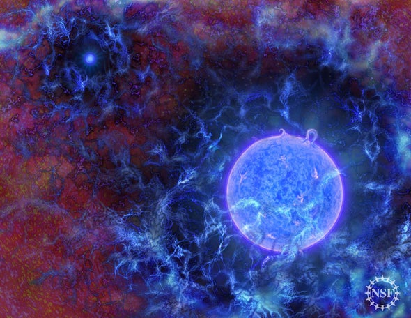 Astronomers Glimpse Signposts of Universe's First Stars