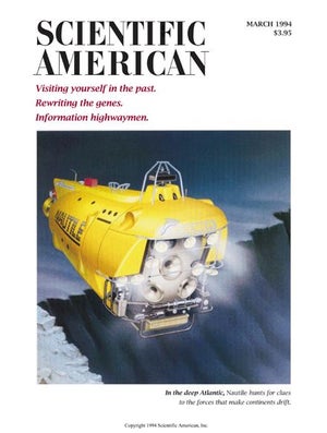 Scientific American Magazine Vol 270 Issue 3