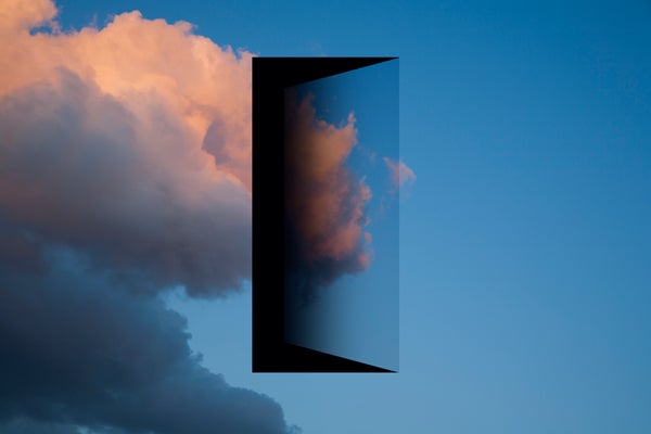 View of the sky with a doorway in it