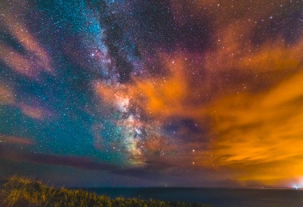 Milky Way rising over Dorset, England.