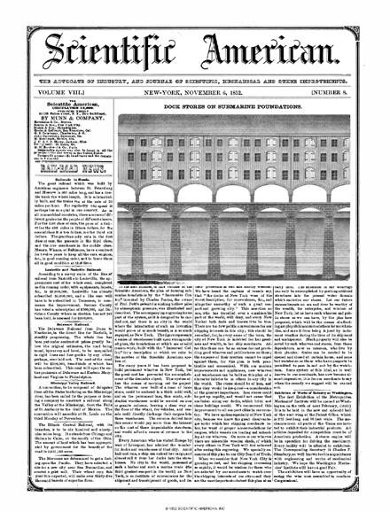 Scientific American Magazine Vol 8 Issue 8