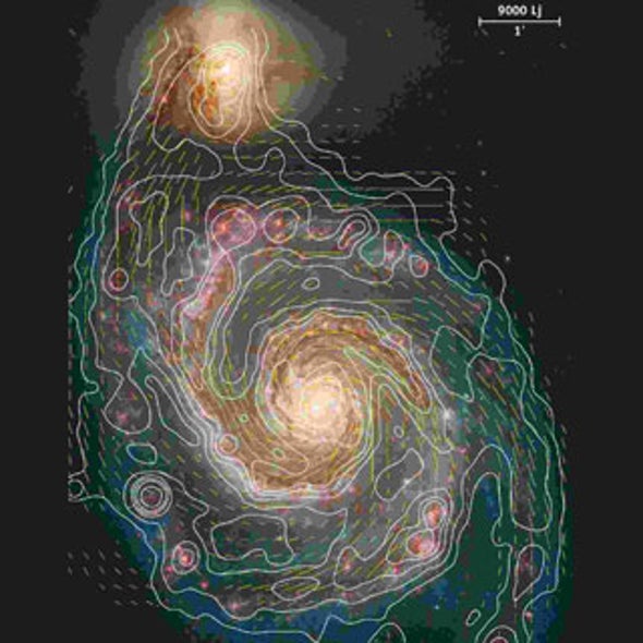 Galaxies' Mysterious Magnetic Fields Grew Up Fast