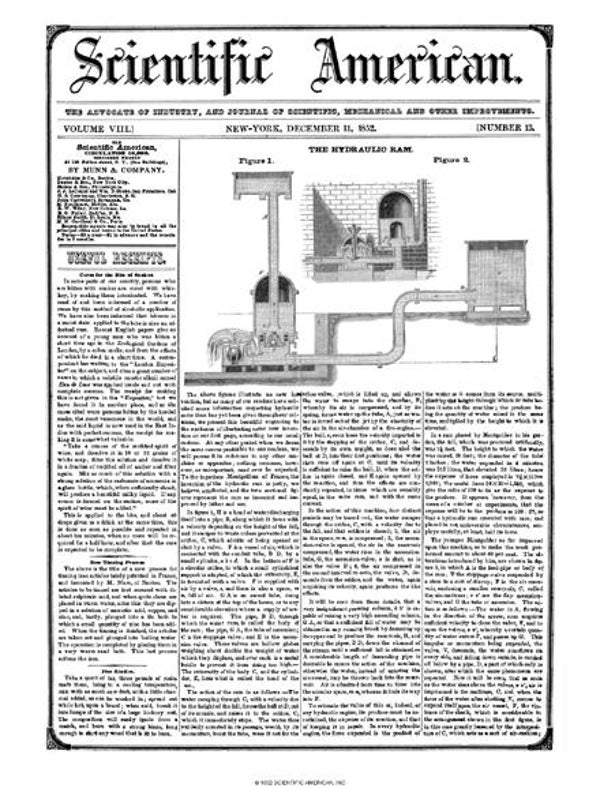 Scientific American Magazine Vol 8 Issue 13