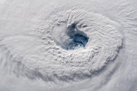 Hurricane Florence over the Atlantic close to the US coast.