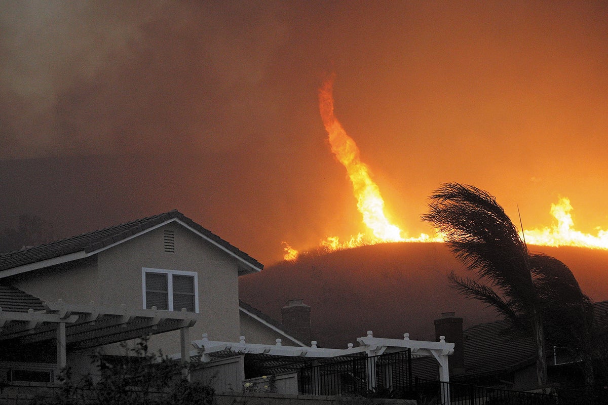 Corona fire in Yorba Linda, Calif., in November 2008