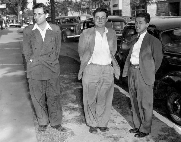 Paul Erdos, Arthur Herald Stone and Shizuo Kakutani walking together