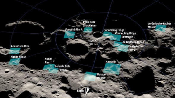 NASA Unveils Candidate Landing Sites for Artemis Astronauts