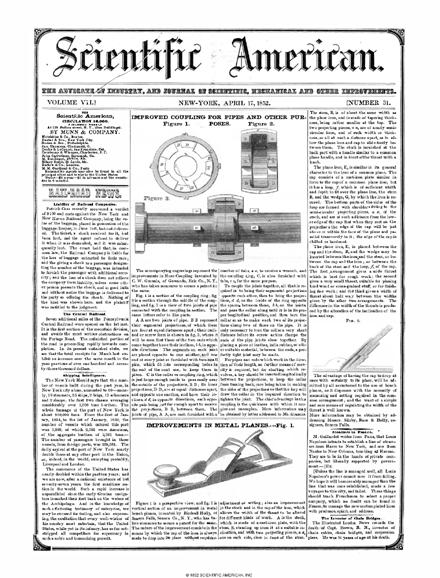 Scientific American Magazine Vol 7 Issue 31