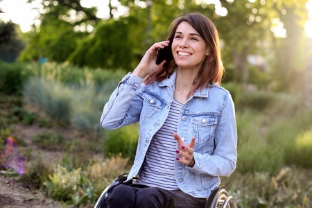 Woman talking on phone