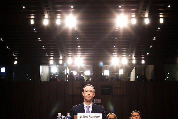 Facebook CEO Mark Zuckerberg Testifies At Joint Senate Commerce/Judiciary Hearing