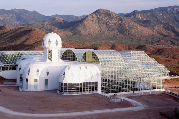 Exterior view of Biosphere 2.