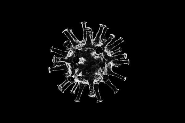 Coronavirus,3d render on Black Background