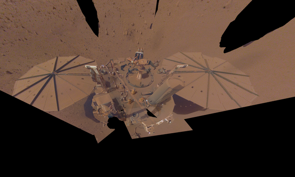 InSight lander smothered in dust from a storm.