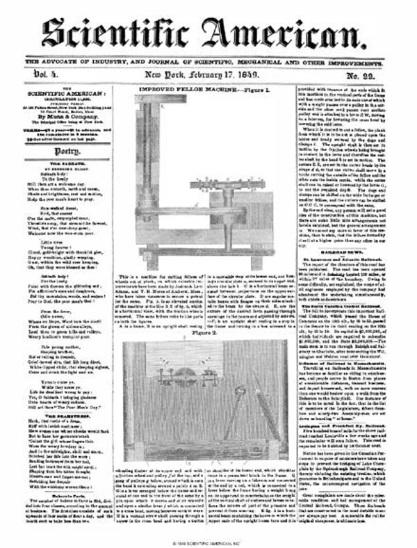 Scientific American Magazine Vol 4 Issue 22