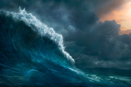 Ocean waves.