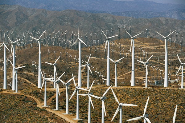 Wind turbines California