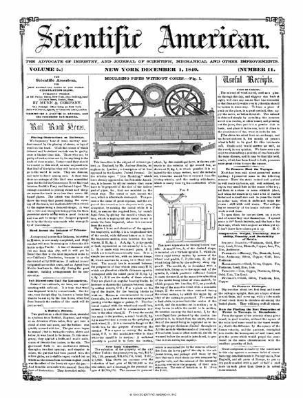 Scientific American Magazine Vol 5 Issue 11