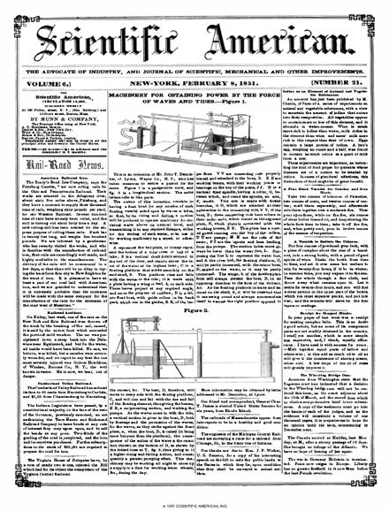 Scientific American Magazine Vol 6 Issue 21