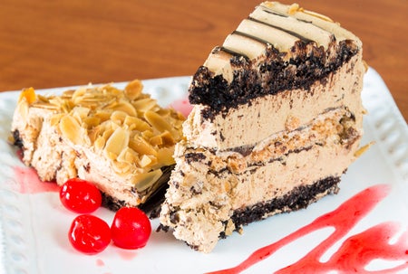 slide of cake