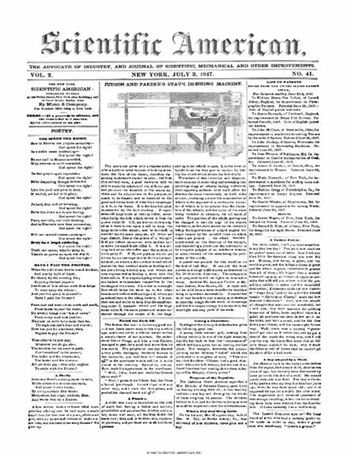 Scientific American Volume 2 Issue 41 Scientific American