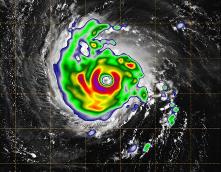 Hurricane Florence as seen from a CubeSat.