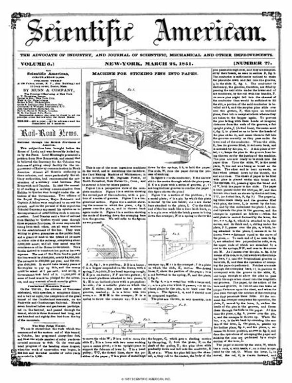 Scientific American Magazine Vol 6 Issue 27