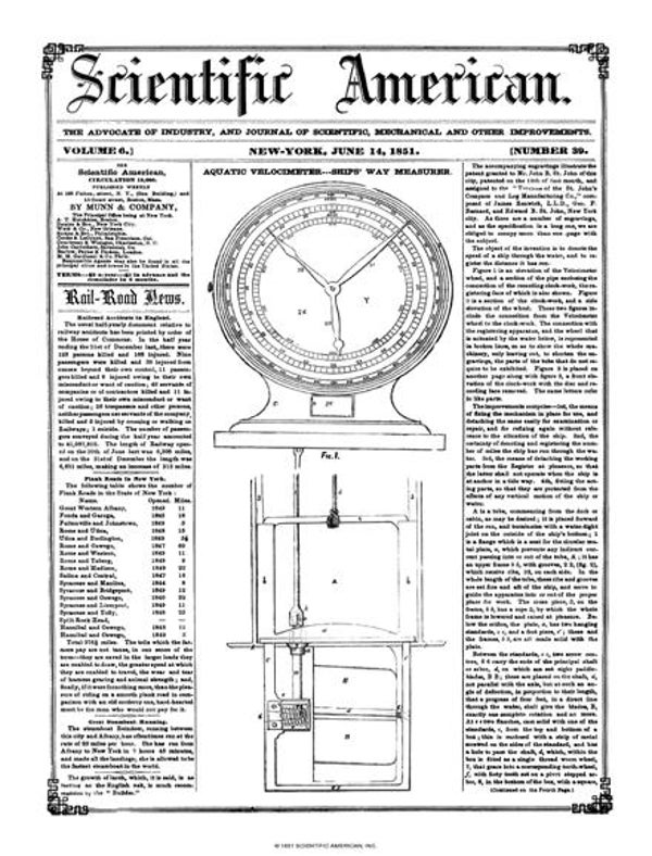 Scientific American Magazine Vol 6 Issue 39