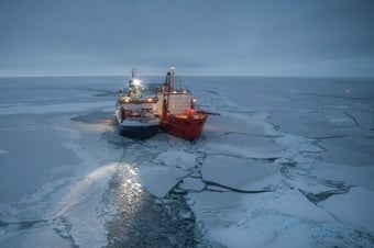 Ship Freezes Itself in Arctic Ice to Study Climate Change